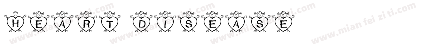 Heart disease字体转换